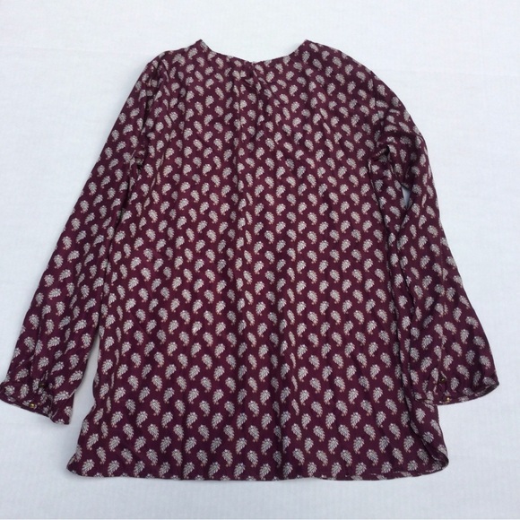 Fassimo Eutti Womens NWT Size Large Purple Paisley Long Sleeve Blouse. - Picture 2 of 4